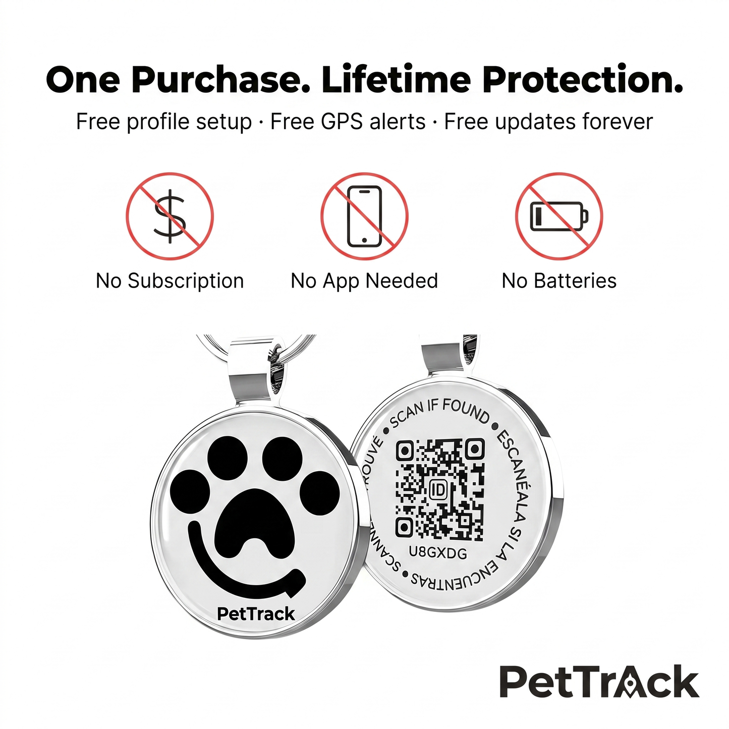 PetTrack™ ID QR Tag